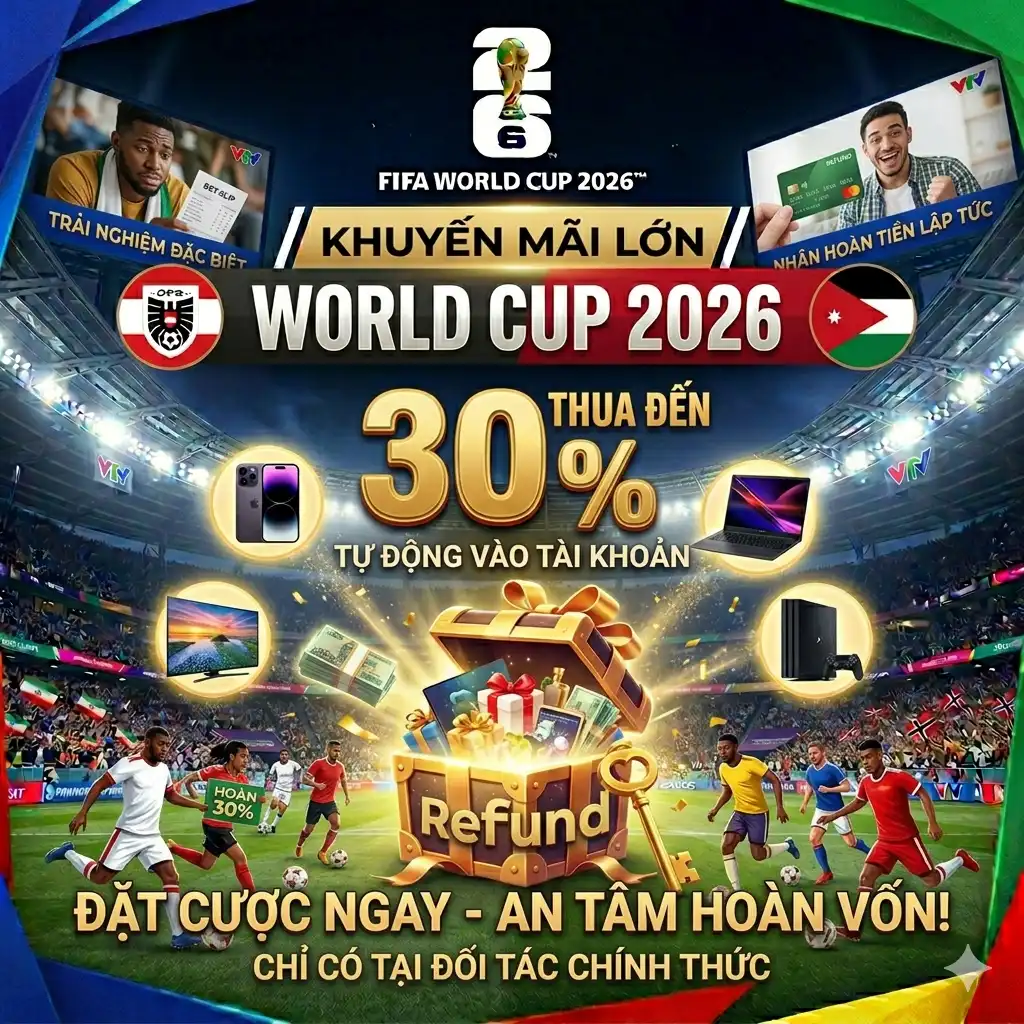 HOÀN THUA worldcup 2026 ĐẾN 30% - không giới hạn số tiền