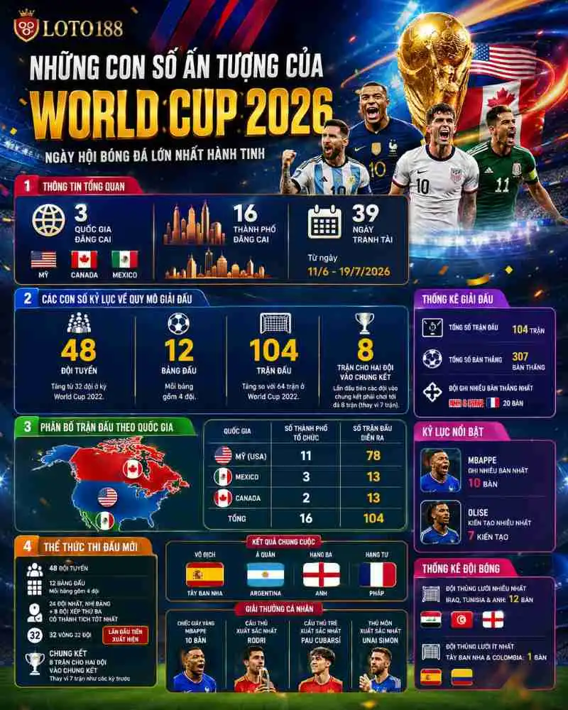 World Cup 2026 – Giải đấu đầu tiên có 48 đội tuyển